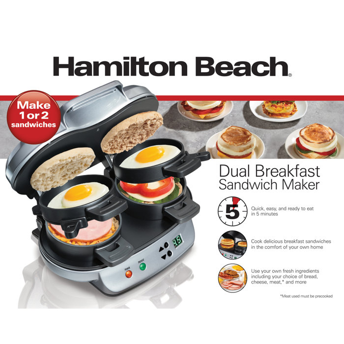 Hamilton Beach® Dual Breakfast Sandwich Maker & Reviews Wayfair
